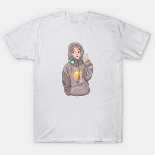 hoodie phone girl T-Shirt